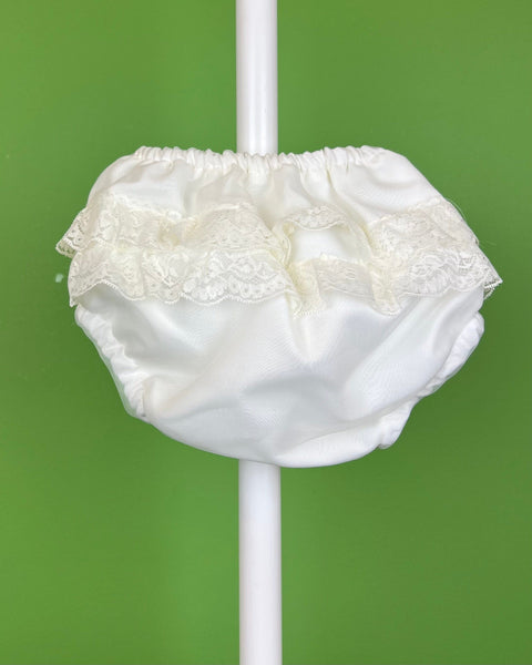YoYo Boutique Accesories Off-White Bloomers with Lace