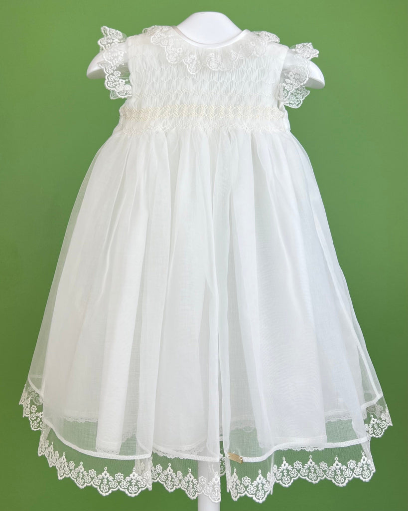 YoYo Boutique Antonieta White Dress with Bloomers & Bonnet