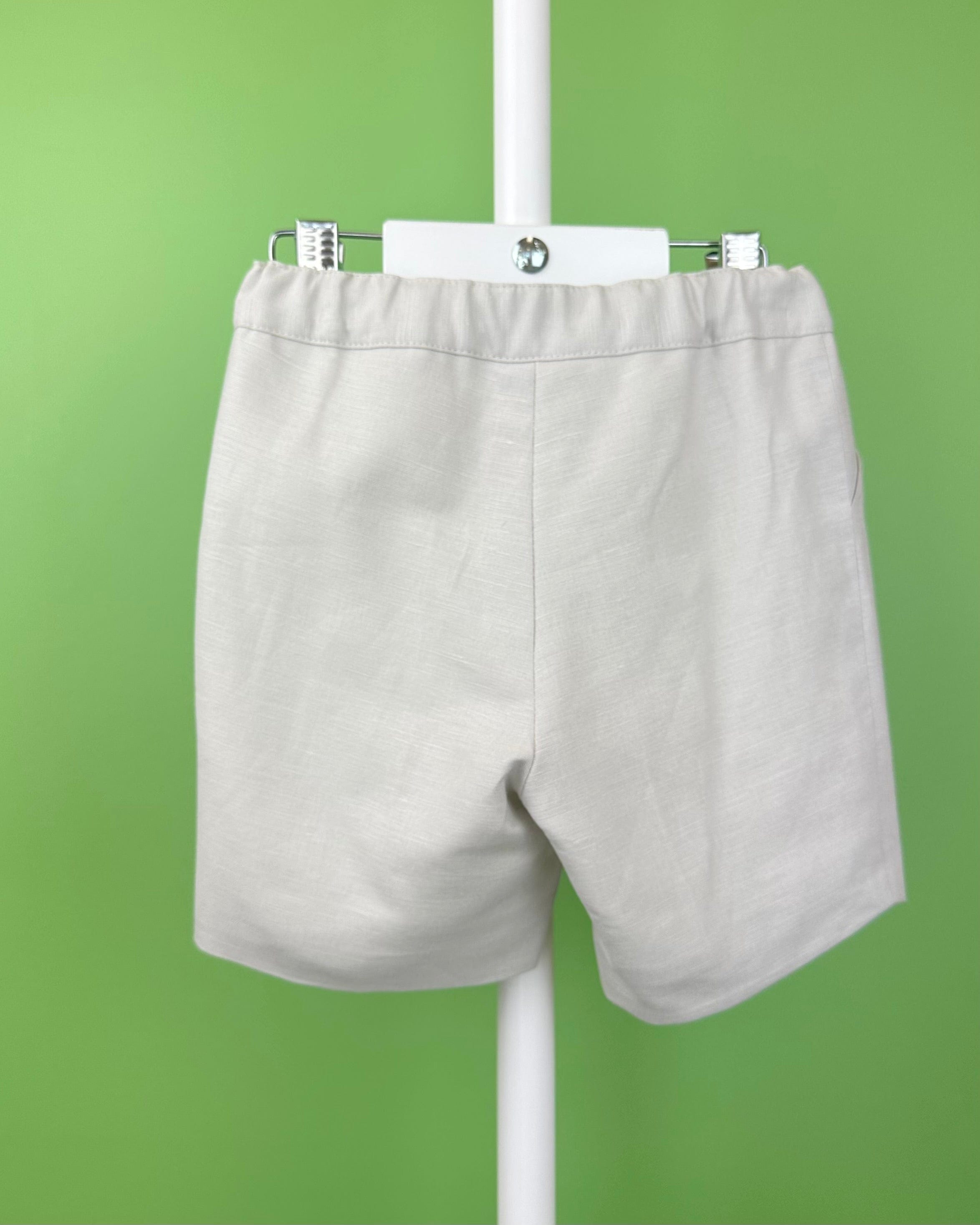 YoYo Boutique Baptism Alex Off-White & Sand Shorts Outfit