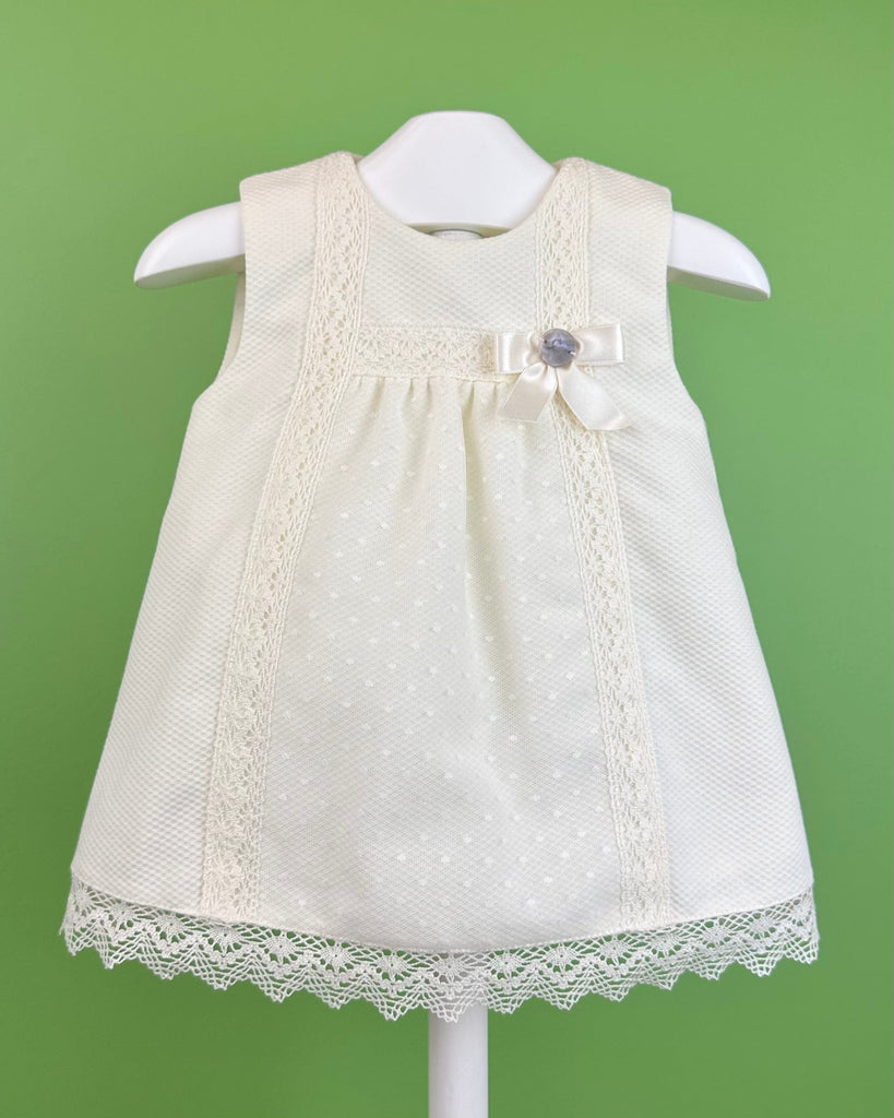YoYo Boutique Baptism Arianna Off-White Dress & Bloomers