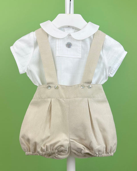 YoYo Boutique Baptism Charlie White & Sand Outfit