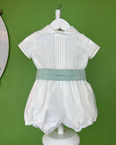YoYo Boutique Baptism Luciano Off-White & Green Bubble Outfit