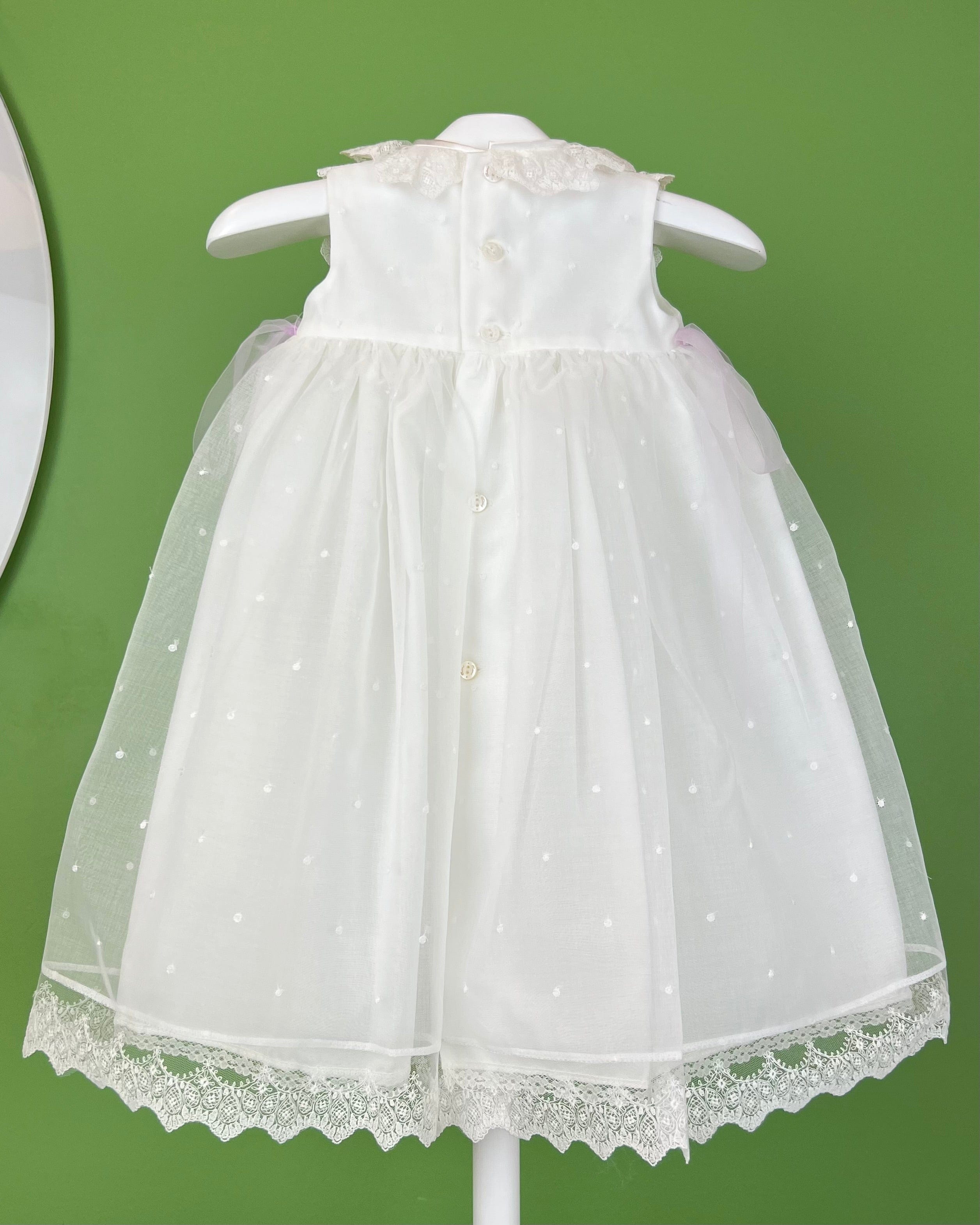 YoYo Boutique Joanna White Dress with Bonnet