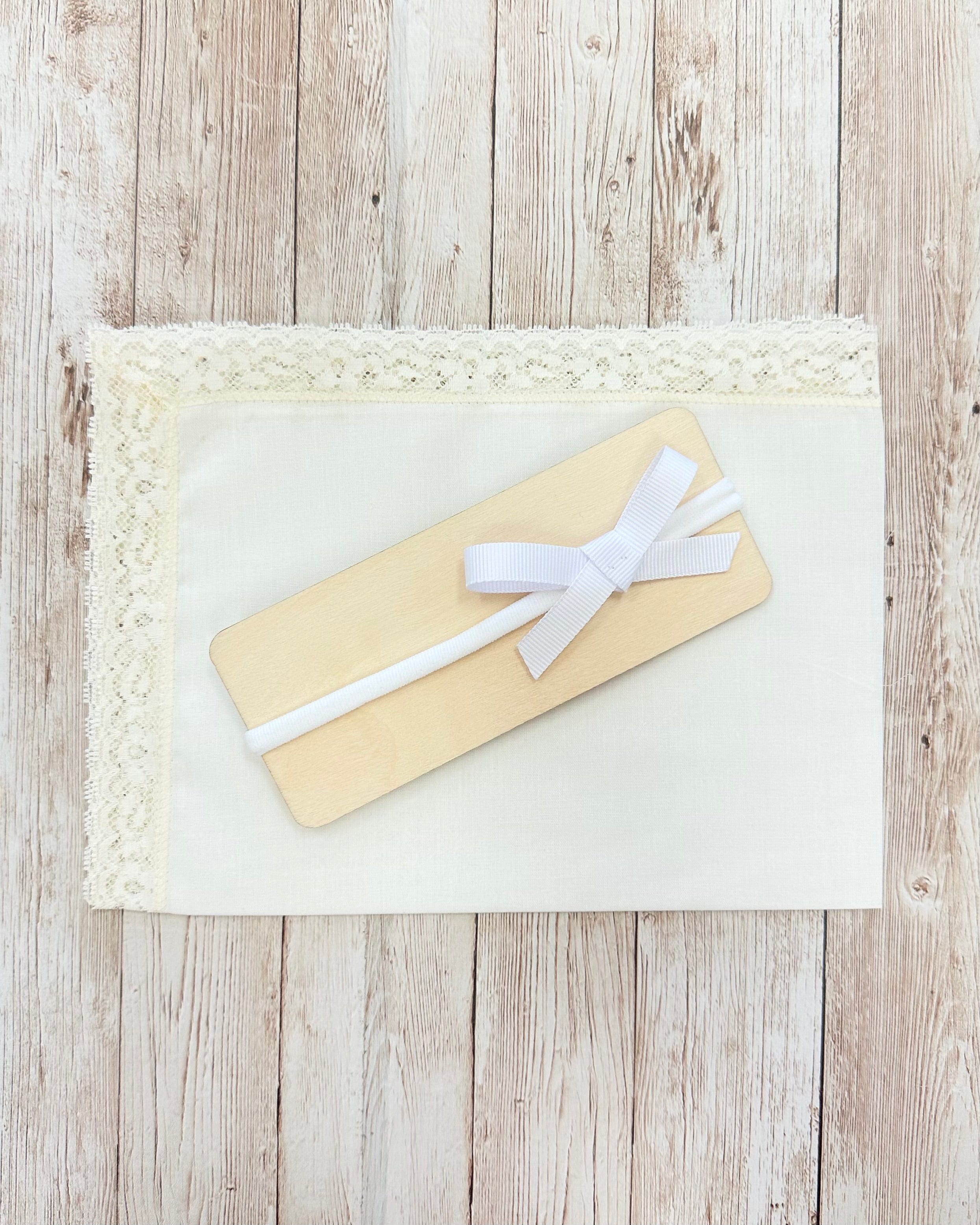 YoYo Boutique White Mini White Bow Elastic Headband