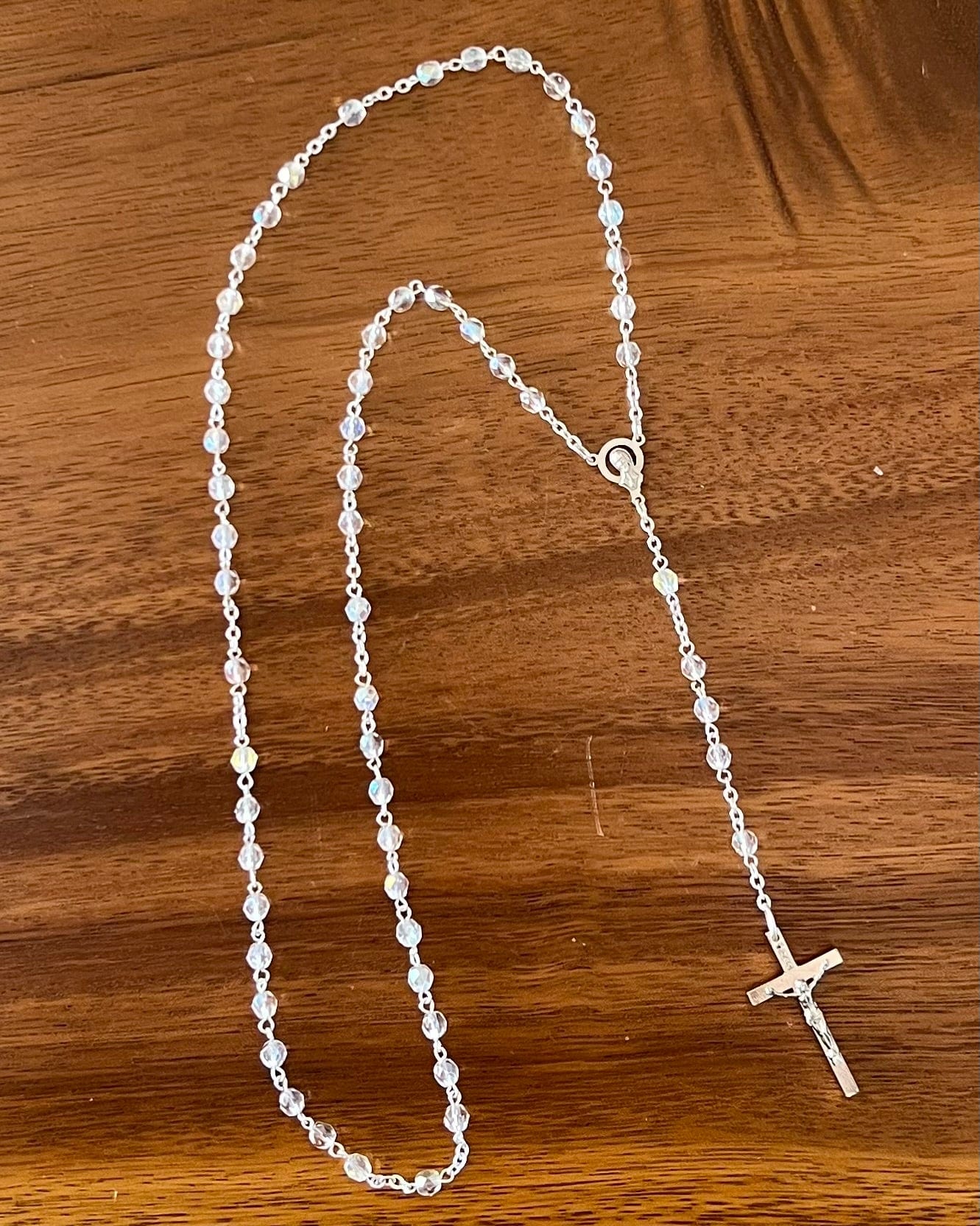 YoYo by Nina Accesories Silver Rosary Crystals & Silver