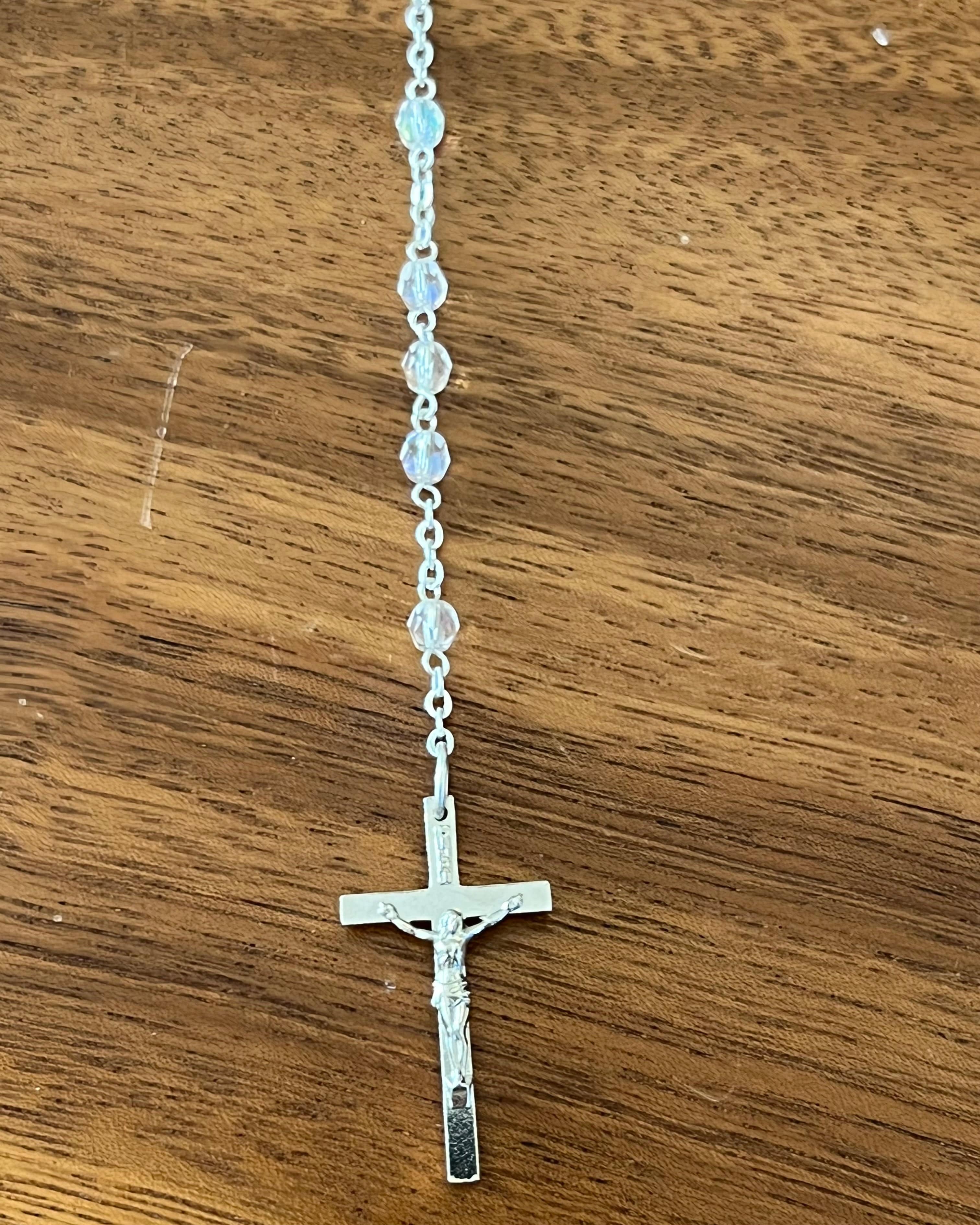 YoYo by Nina Accesories Silver Rosary Crystals & Silver