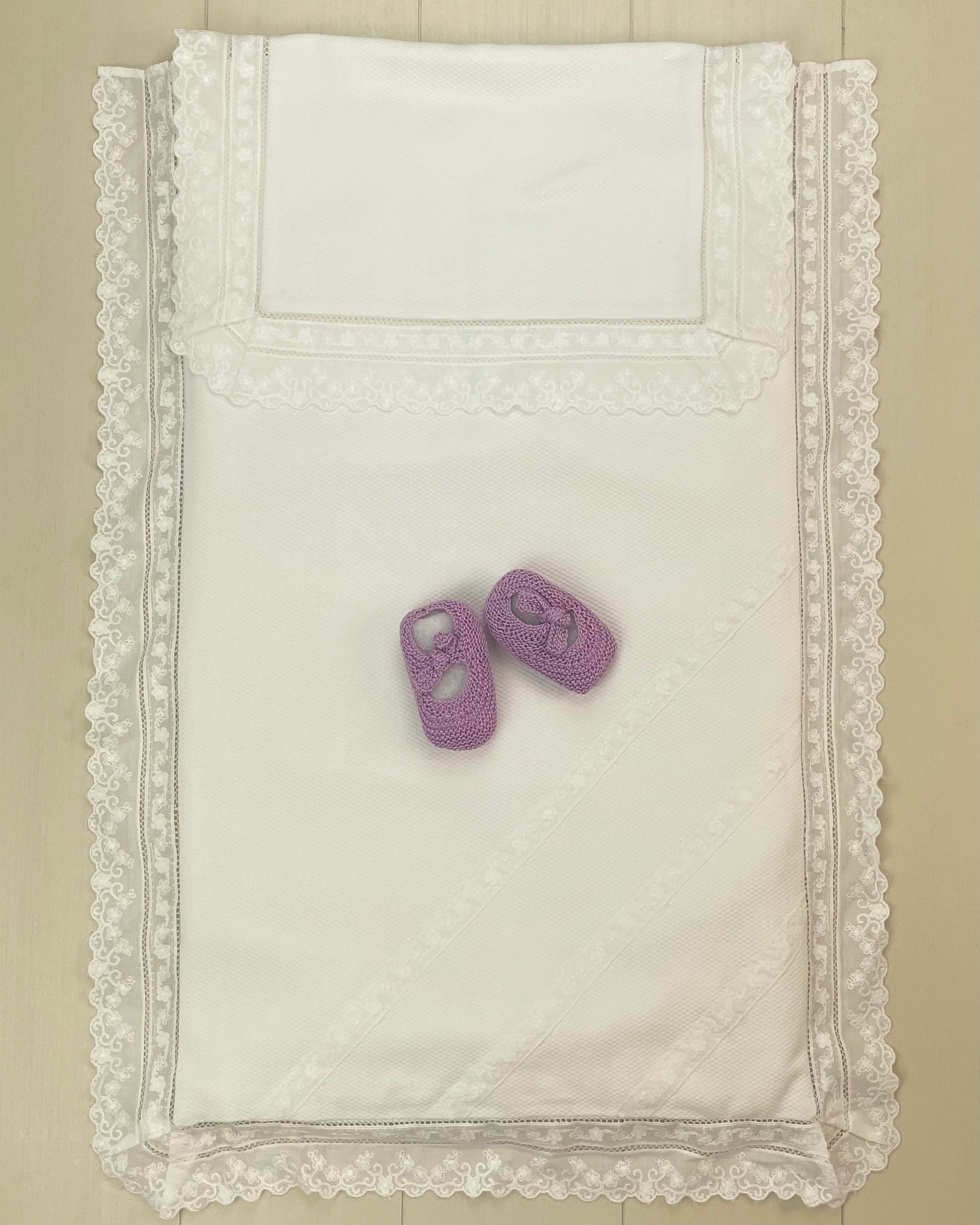 YoYo by Nina Newborn White & Lilac Newborn Set