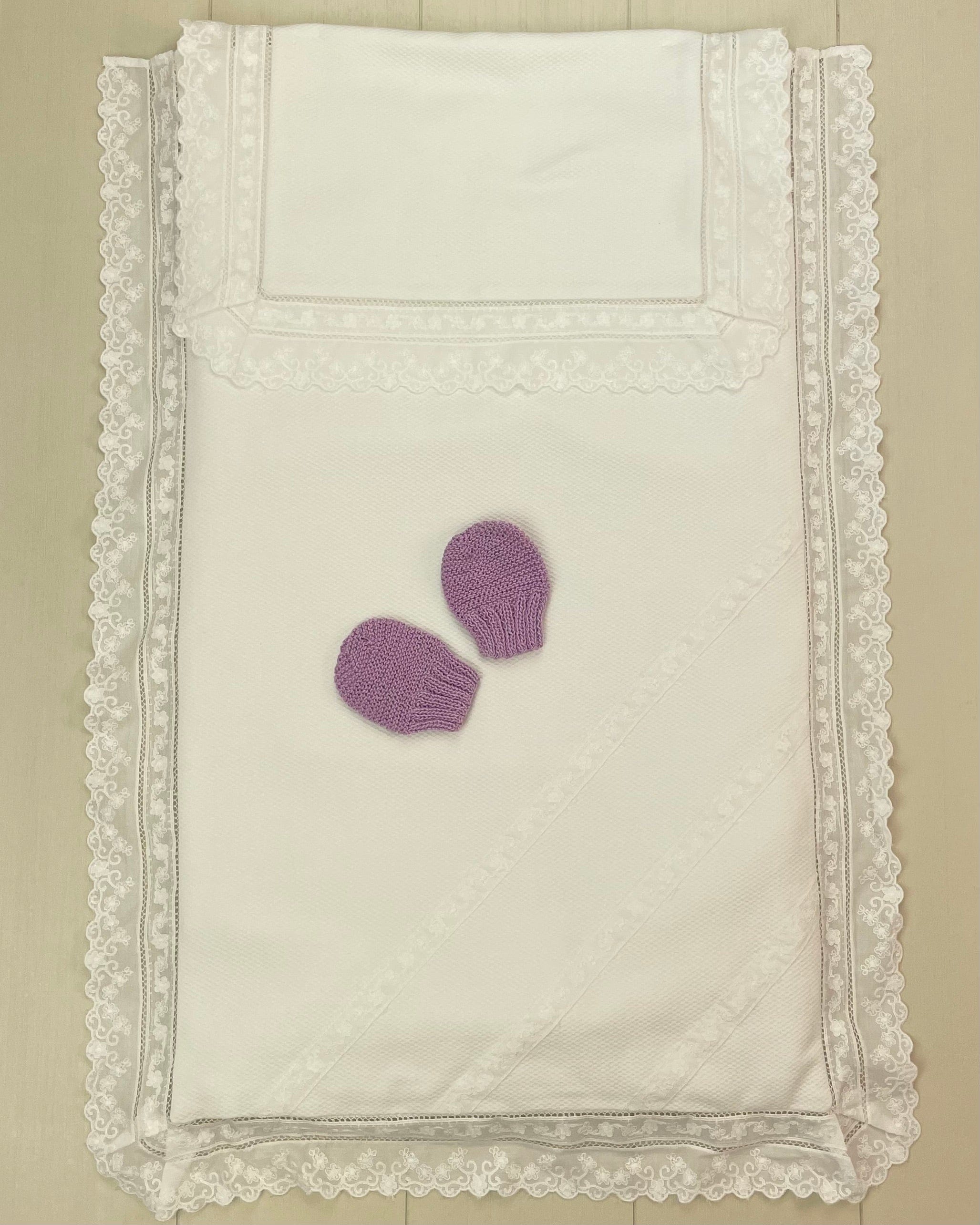 YoYo by Nina Newborn White & Lilac Newborn Set