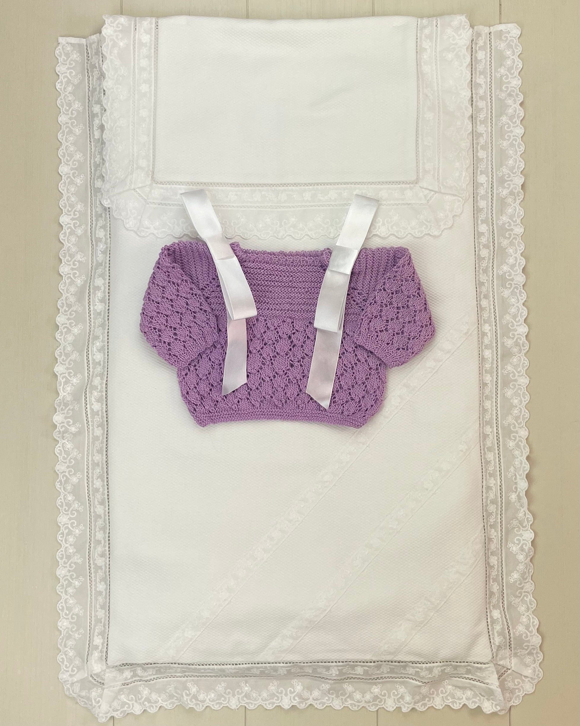YoYo by Nina Newborn White & Lilac Newborn Set