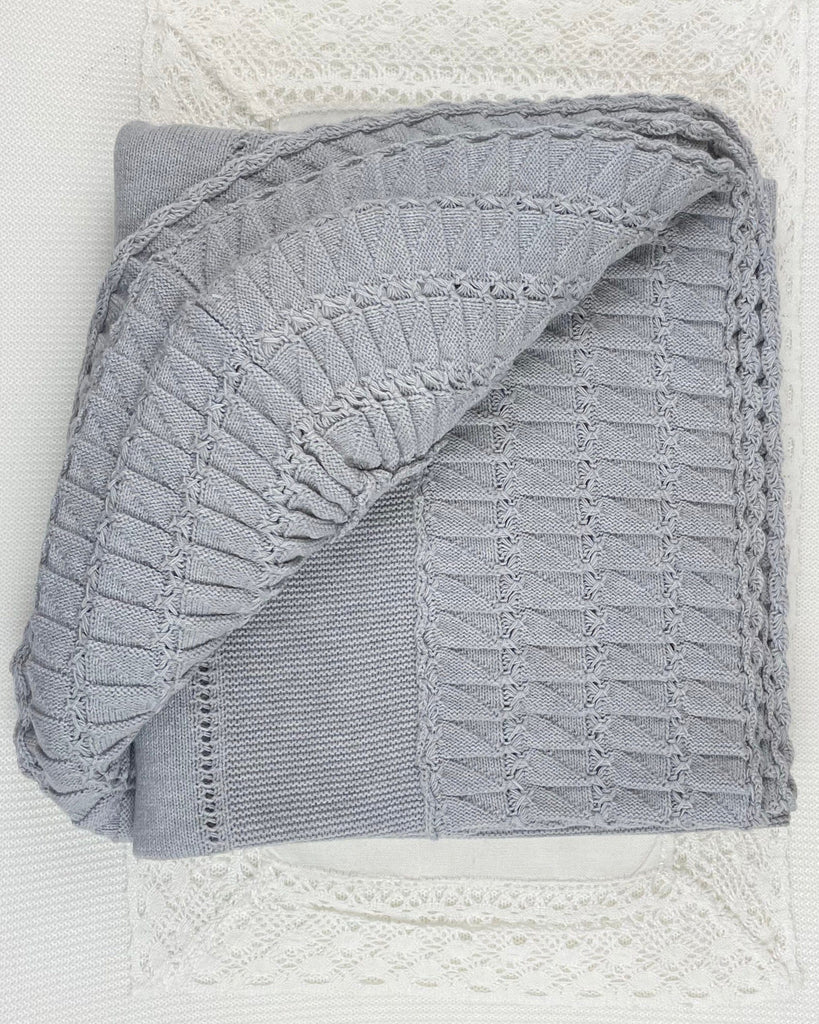 YoYo Children's Boutique Accesories Grey Grey Knit Blanket