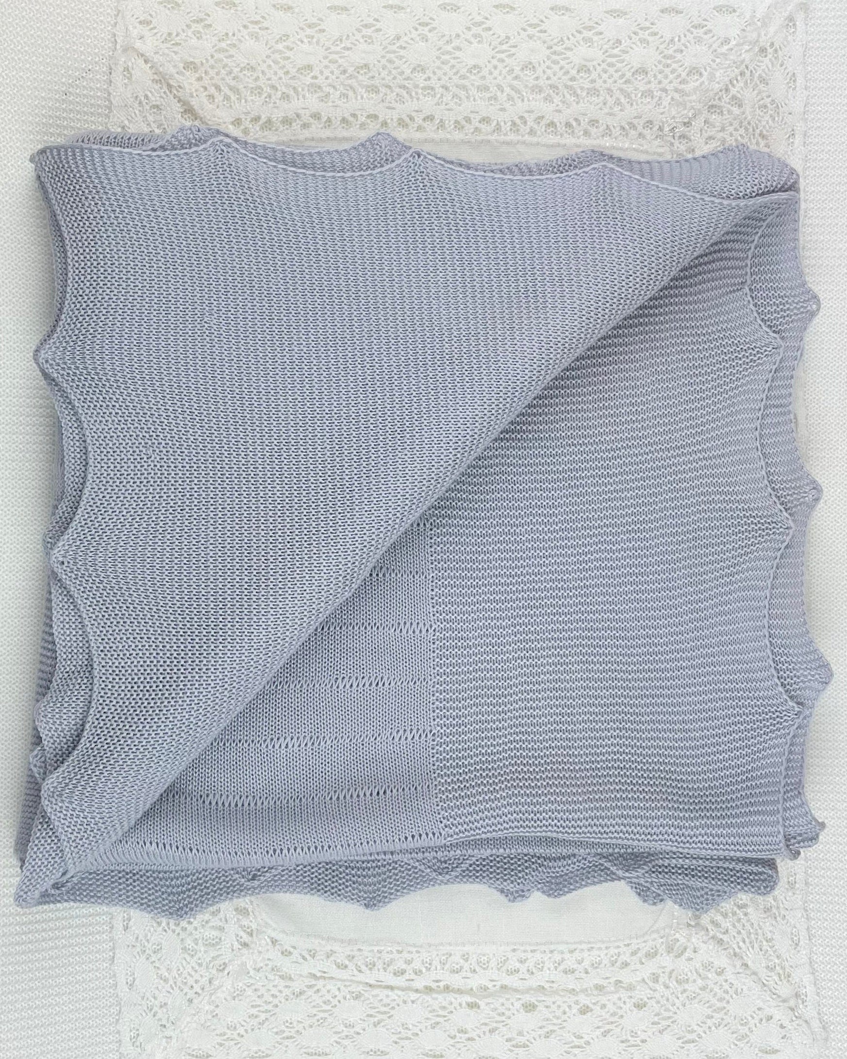 Grey Knit Blanket - Yoyo Children's Boutique - Coral Gables - Miami 