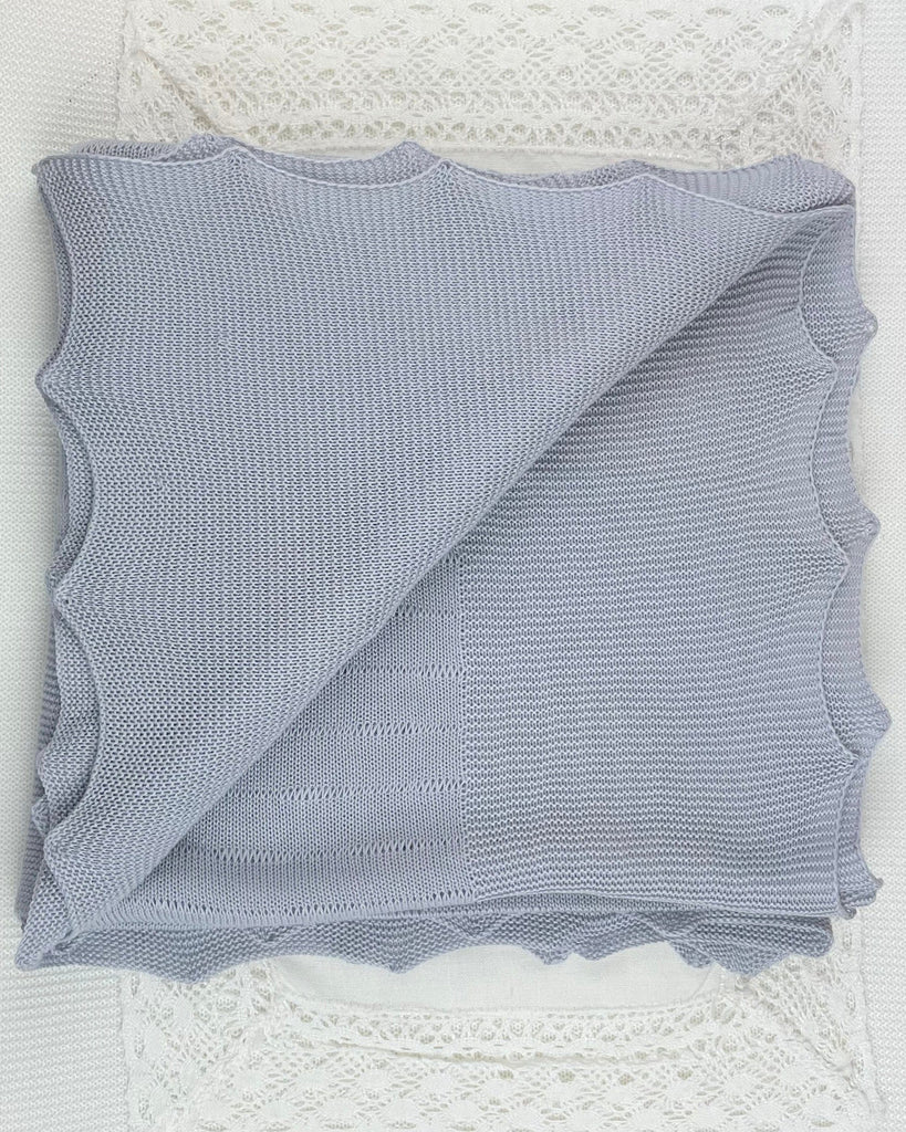 YoYo Children's Boutique Accesories Grey Knit Blanket