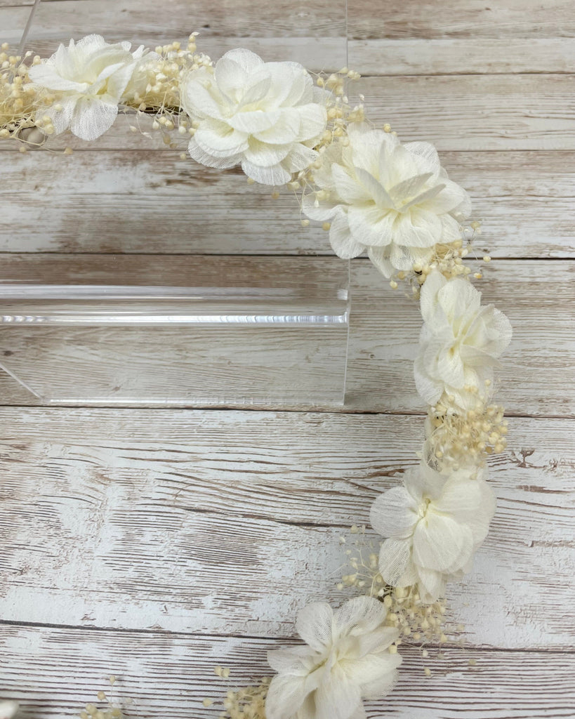 YoYo Children's Boutique Accesories Off-White Off-White Flowers and Baby's Breath Full Crown