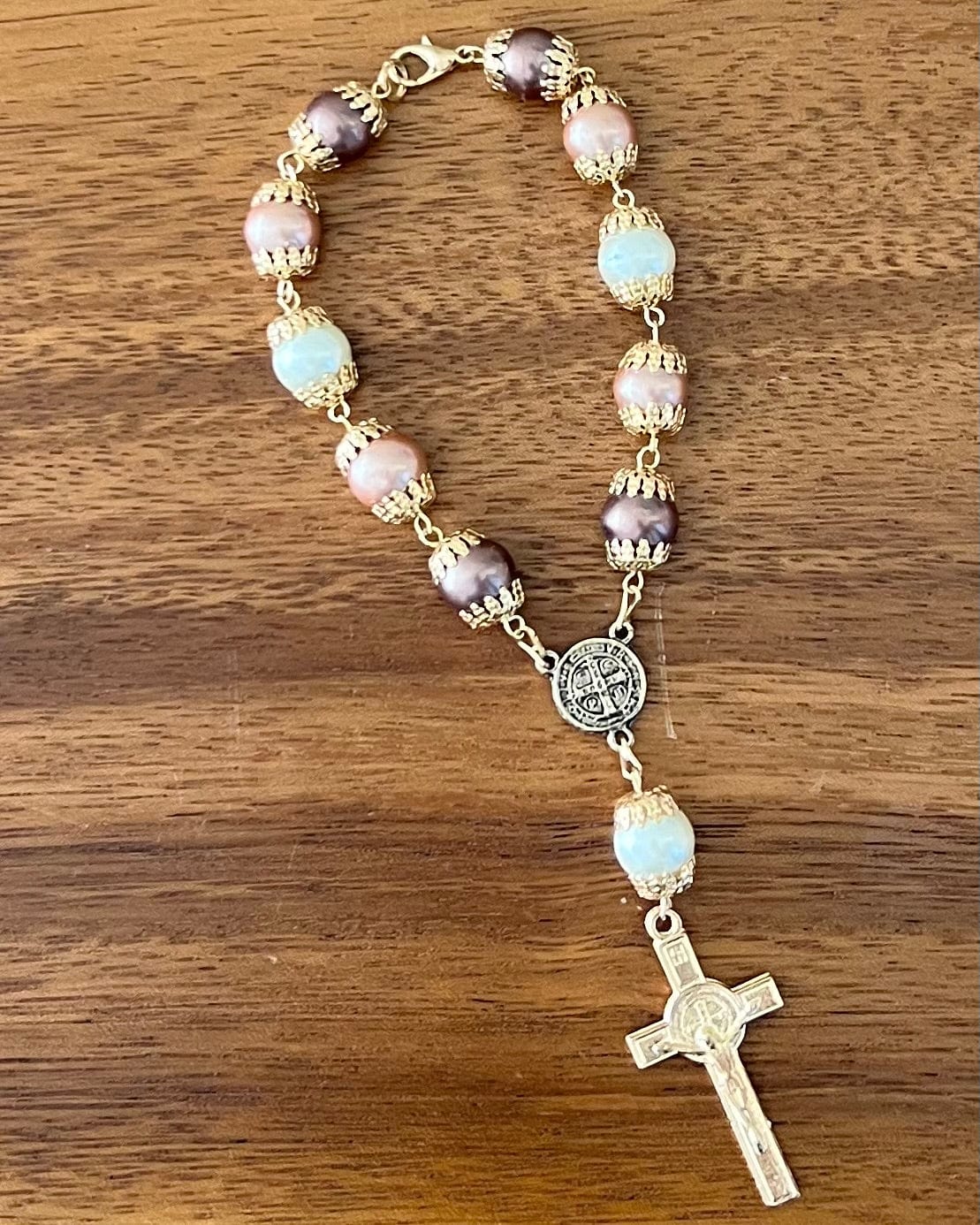 YoYo Children's Boutique Accesories Tri-Color Pearls Mini Rosary