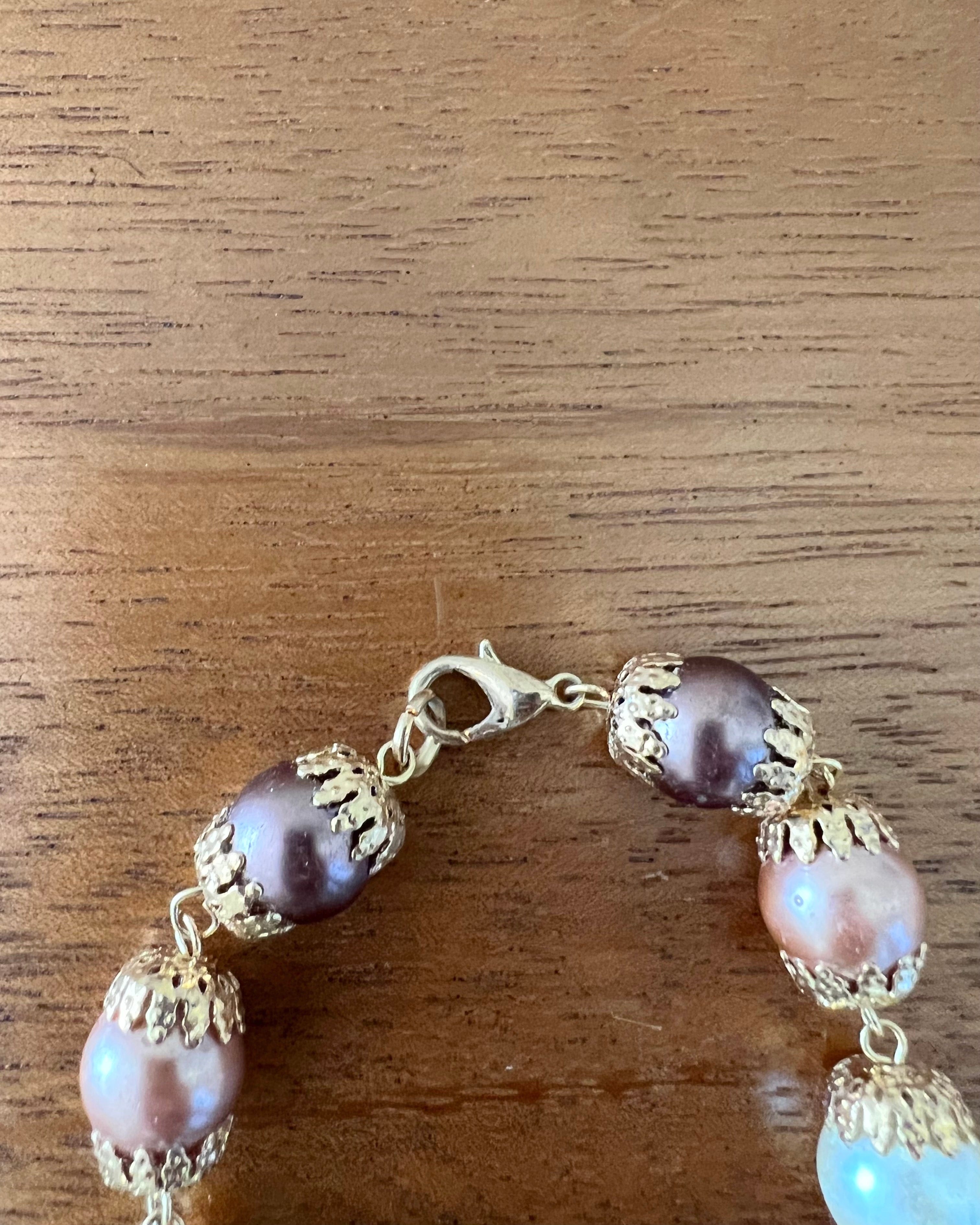 YoYo Children's Boutique Accesories Tri-Color Pearls Mini Rosary