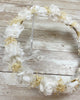 YoYo Children's Boutique Accesories White White Flowers and Baby Breath Full Crown