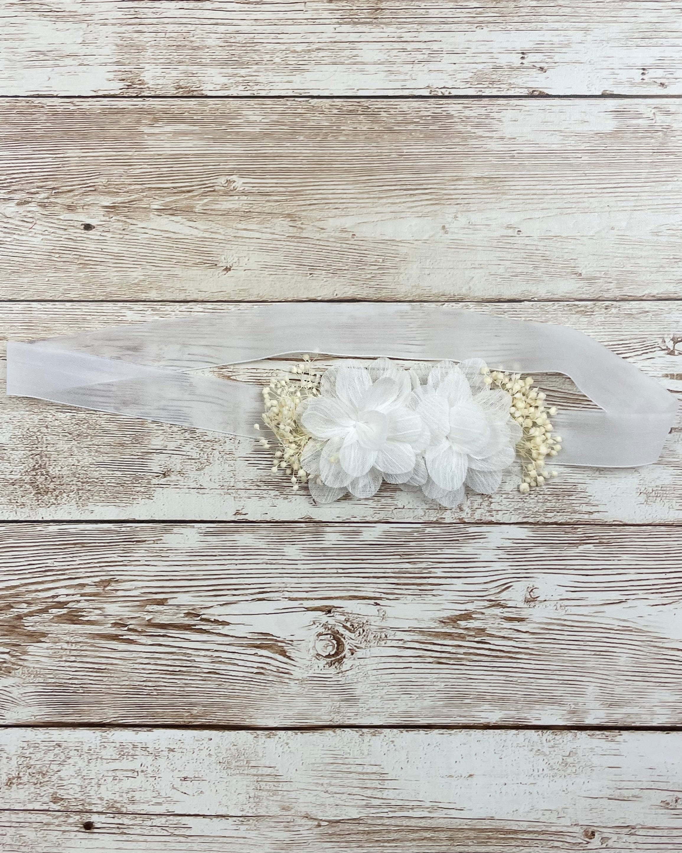 YoYo Children's Boutique Accesories White White Flowers Headband