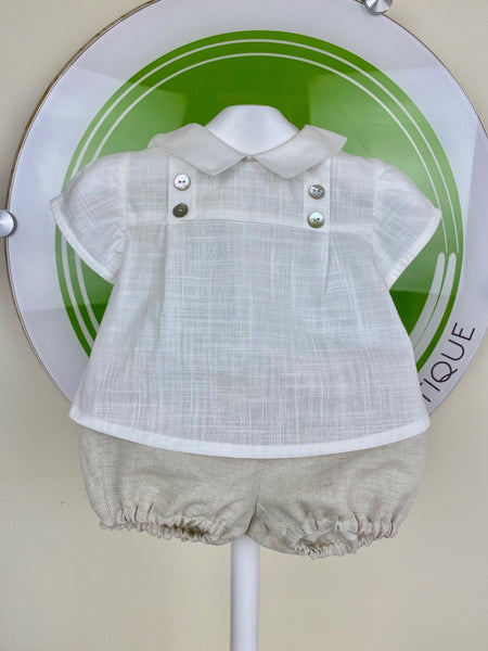 Sand & Off White Outfit - YoYo Children's Boutique