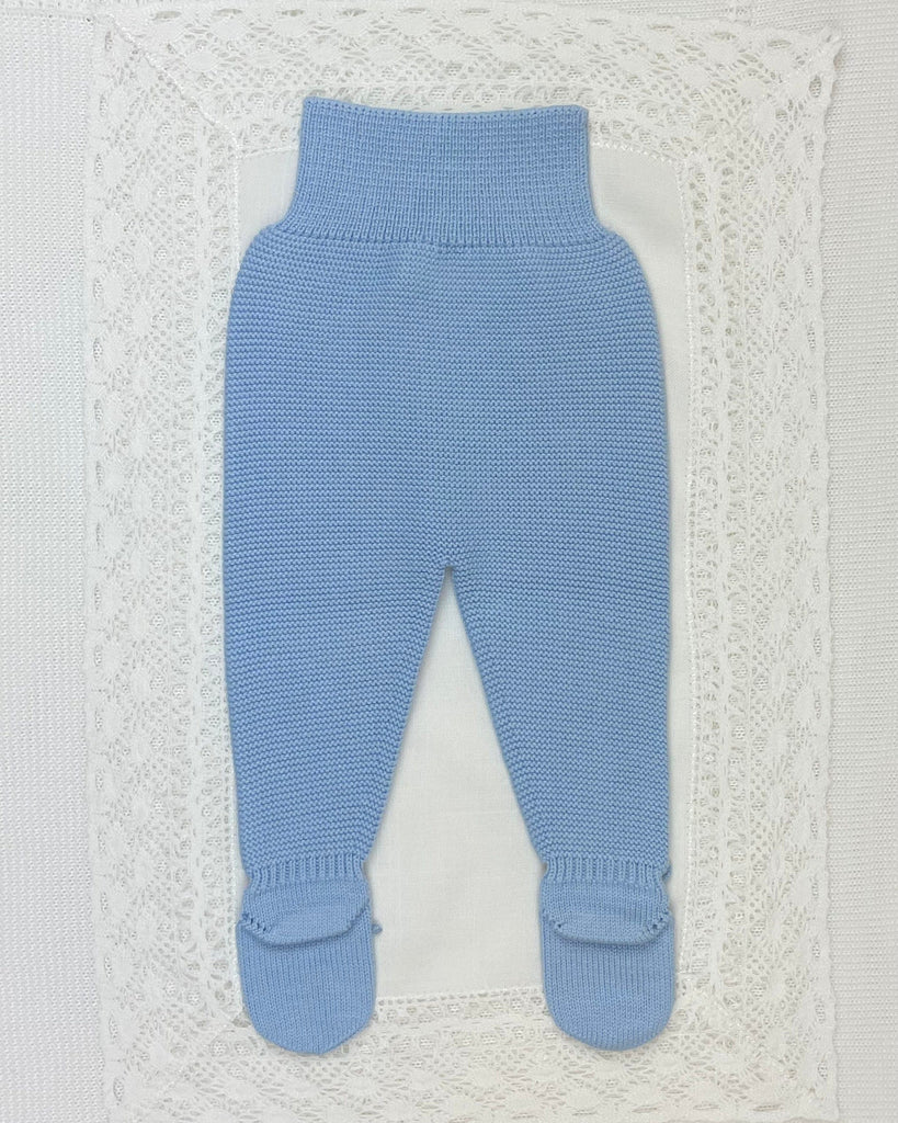 YoYo Children's Boutique Baby & Toddler Outfits 0M Blue Plain Stitch Knit Newborn Outfit