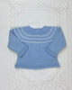 YoYo Children's Boutique Baby & Toddler Outfits 0M Blue with White Knit Newborn Outfit
