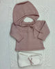 YoYo Children's Boutique Baby & Toddler Outfits 0M Dusty Rose & White Knit Newborn Outfit