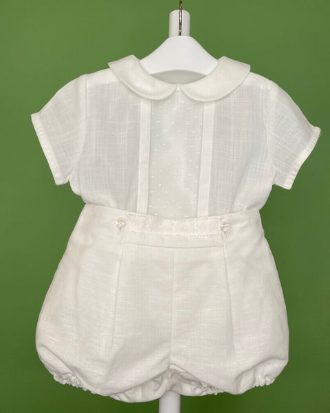 YoYo Children's Boutique Baby & Toddler Outfits Off-White Bubble Shorts Outfit