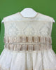 YoYo Children's Boutique Baptism 12M Valeria Ivory Long Dress with Bonnet