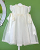 YoYo Children's Boutique Baptism 4 Amaia Off-White Organza & Smock Dress