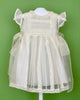 YoYo Children's Boutique Baptism 4 Off-White Floral Lace Dress