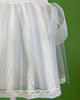 YoYo Children's Boutique Baptism Alaia Off-White Dress with Bonnet