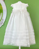 YoYo Children's Boutique Baptism Alba White Long Dress with Bonnet
