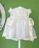 YoYo Children's Boutique Baptism Amaia Off-White Dress with Bonnet