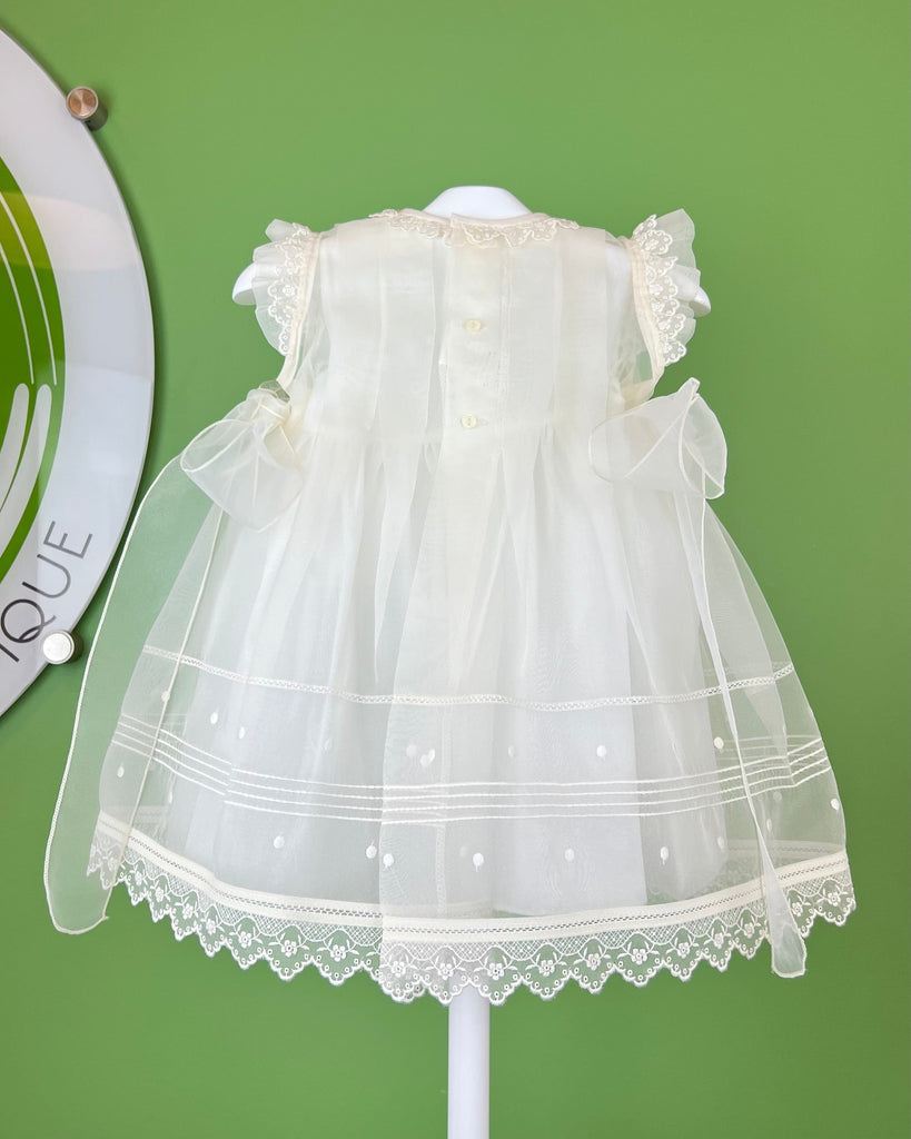 White Lace Embroidered Christening Dress Baptism Gown Baby-Girls Newbo –  Avadress
