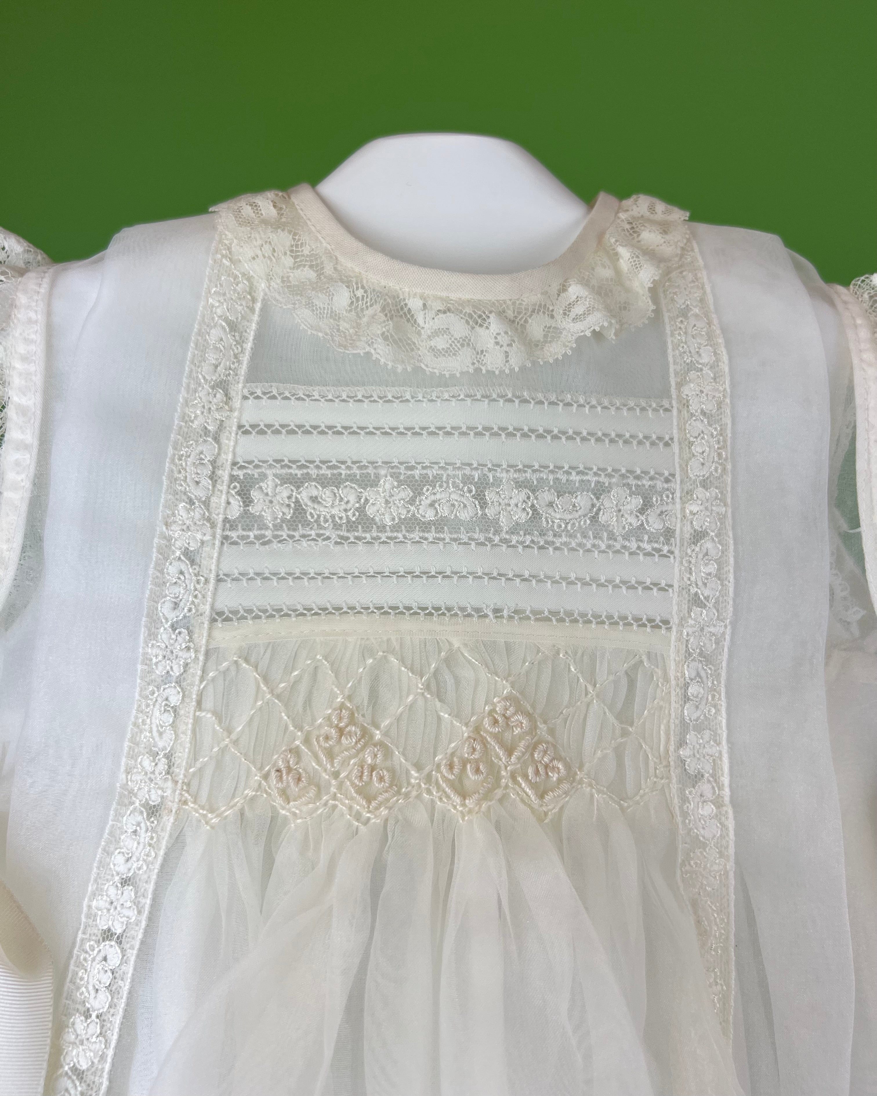 YoYo Children's Boutique Baptism & Communion Dresses Belen Off-White Dress with Bonnet