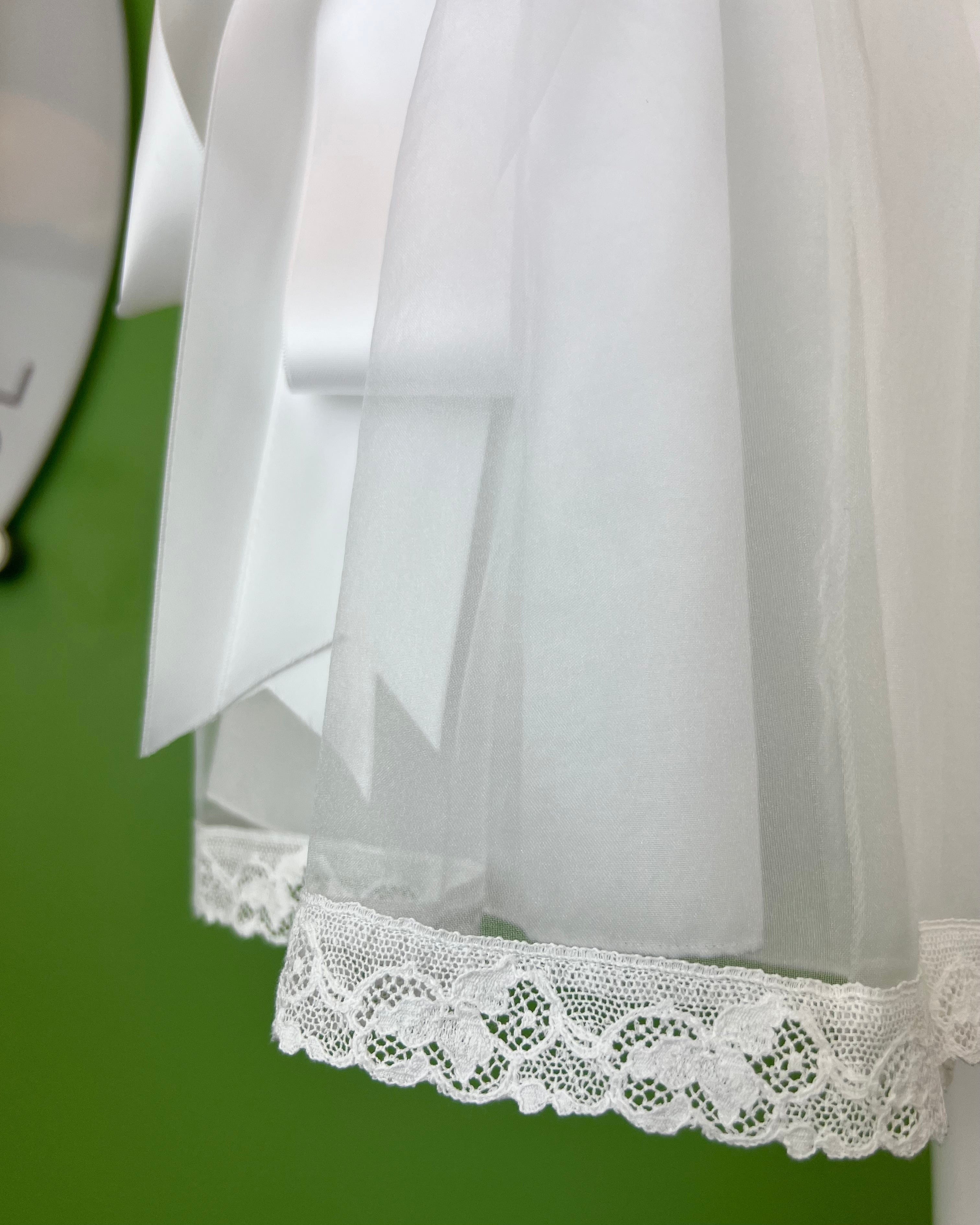 YoYo Children's Boutique Baptism & Communion Dresses Marta White Dress with Bonnet