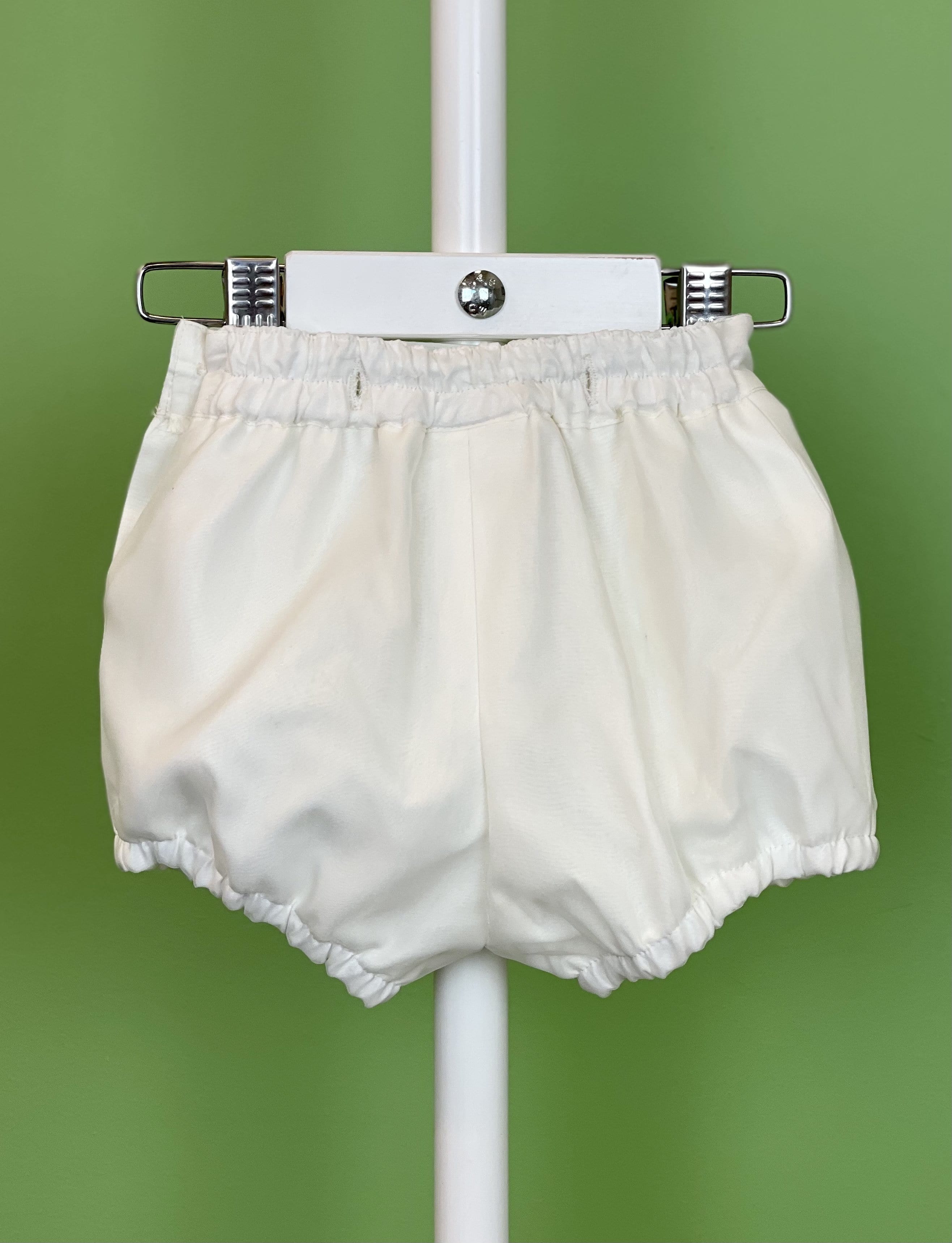 YoYo Children's Boutique Baptism & Communion Dresses Off-White Pleats Bubble Shorts Outfit