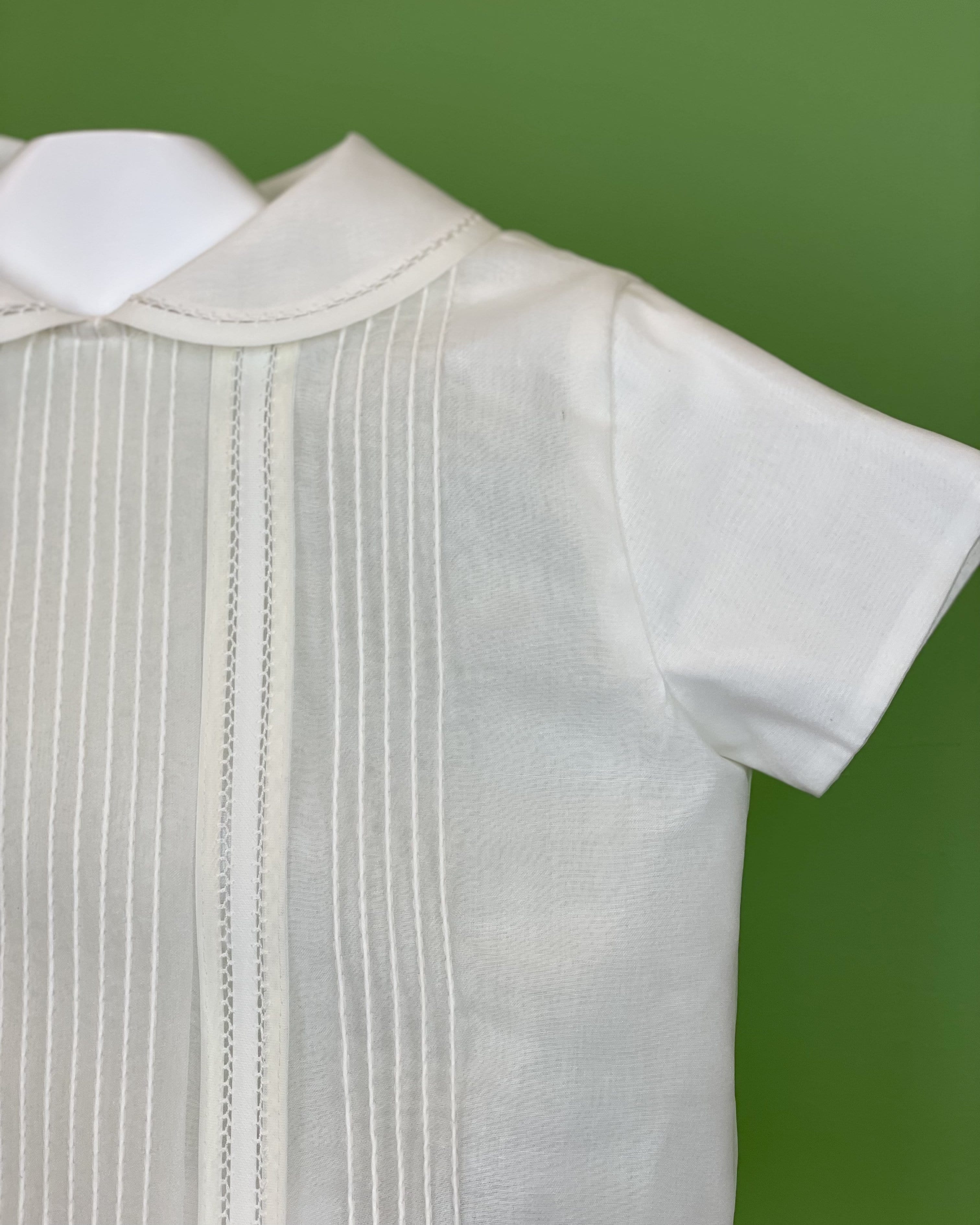 YoYo Children's Boutique Baptism & Communion Dresses Off-White Pleats Shorts Outfit