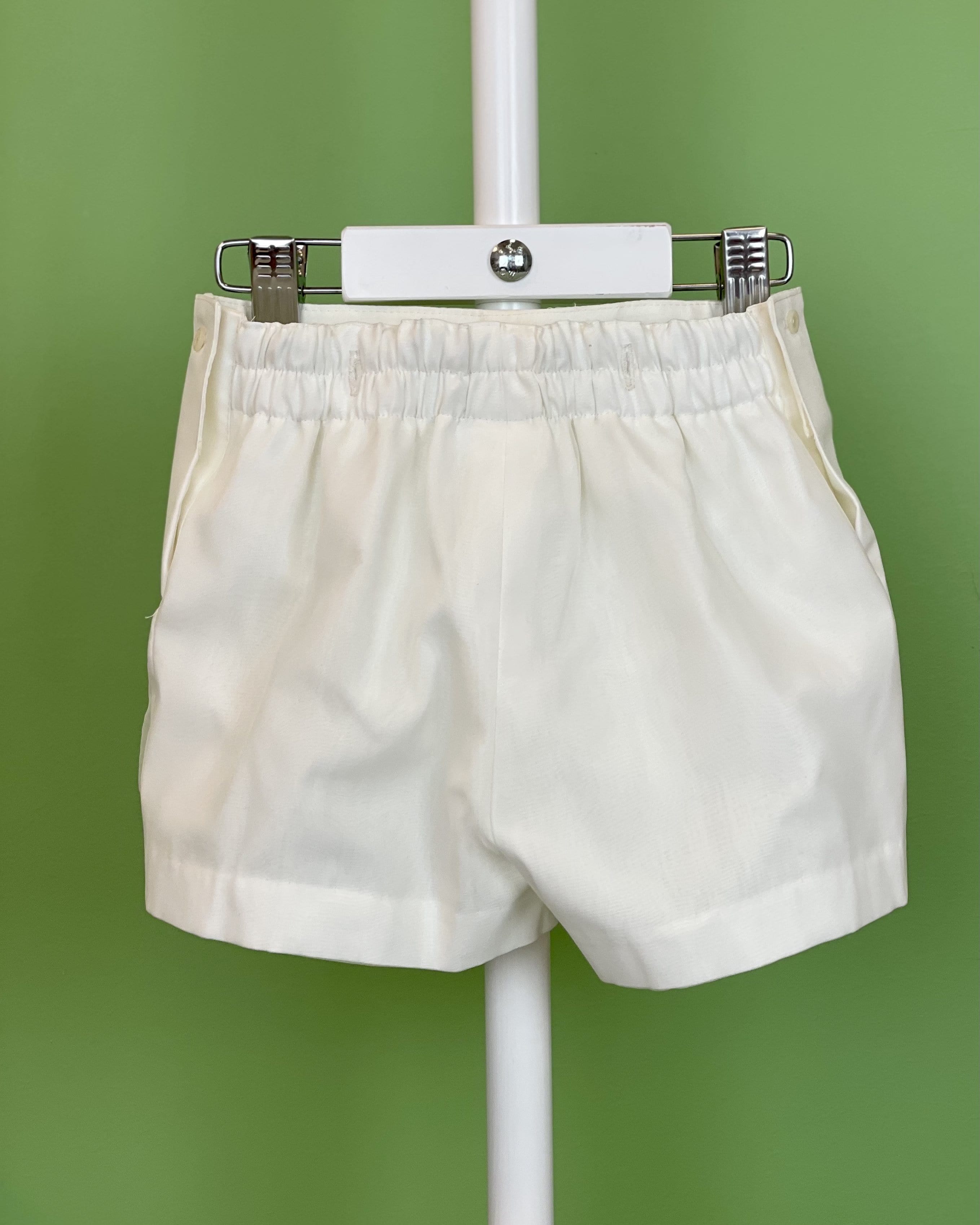 YoYo Children's Boutique Baptism & Communion Dresses Off-White Pleats Shorts Outfit