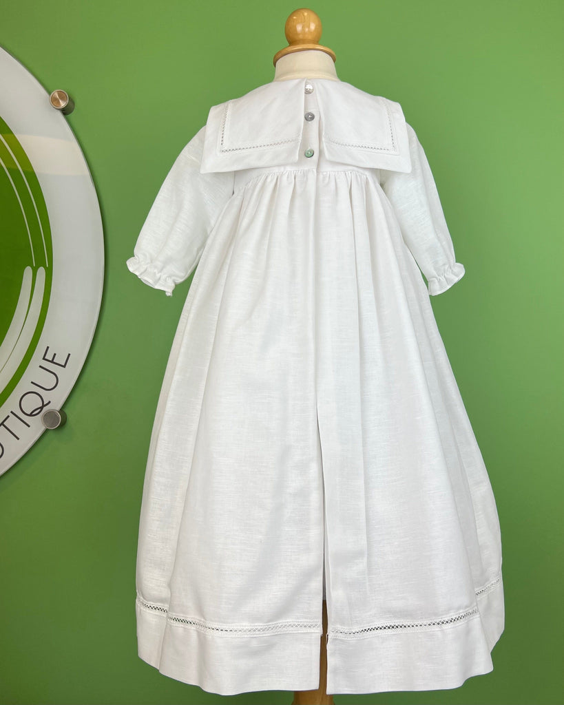 YoYo Children's Boutique Baptism & Communion Dresses Rene White Christening Long Dress