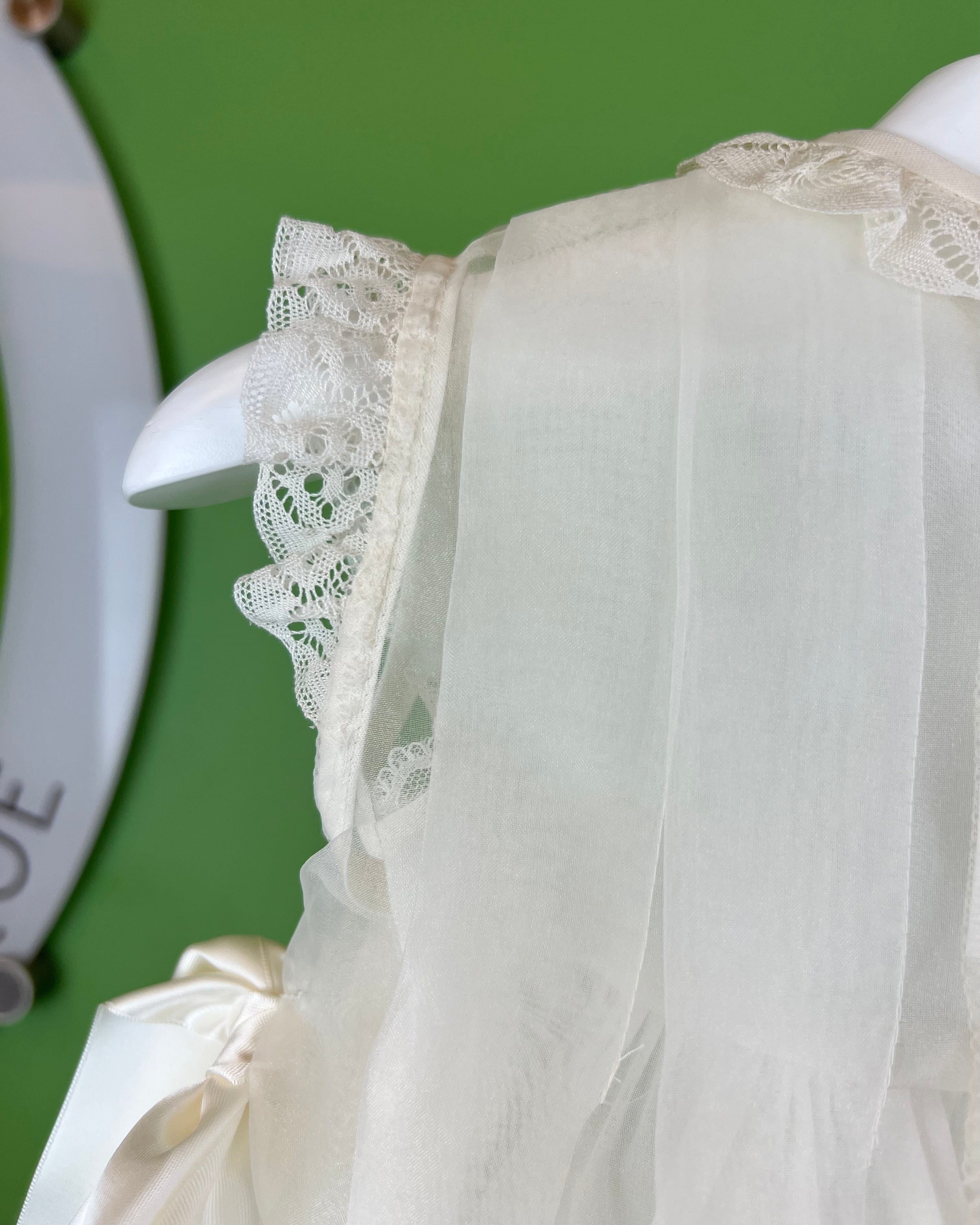 YoYo Children's Boutique Baptism Debra Off-White Dress with Bonnet