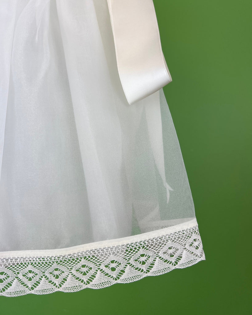 YoYo Children's Boutique Baptism Debra Off-White Dress with Bonnet