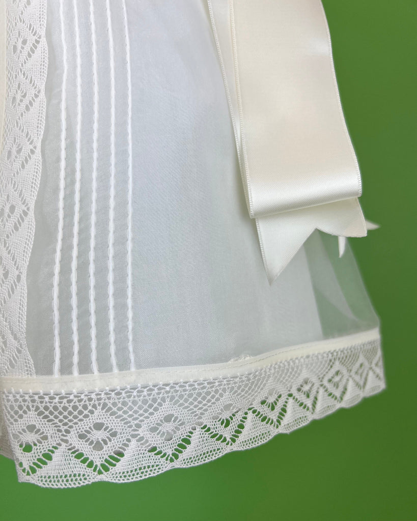 YoYo Children's Boutique Baptism Debra Off-White Dress with Bonnet