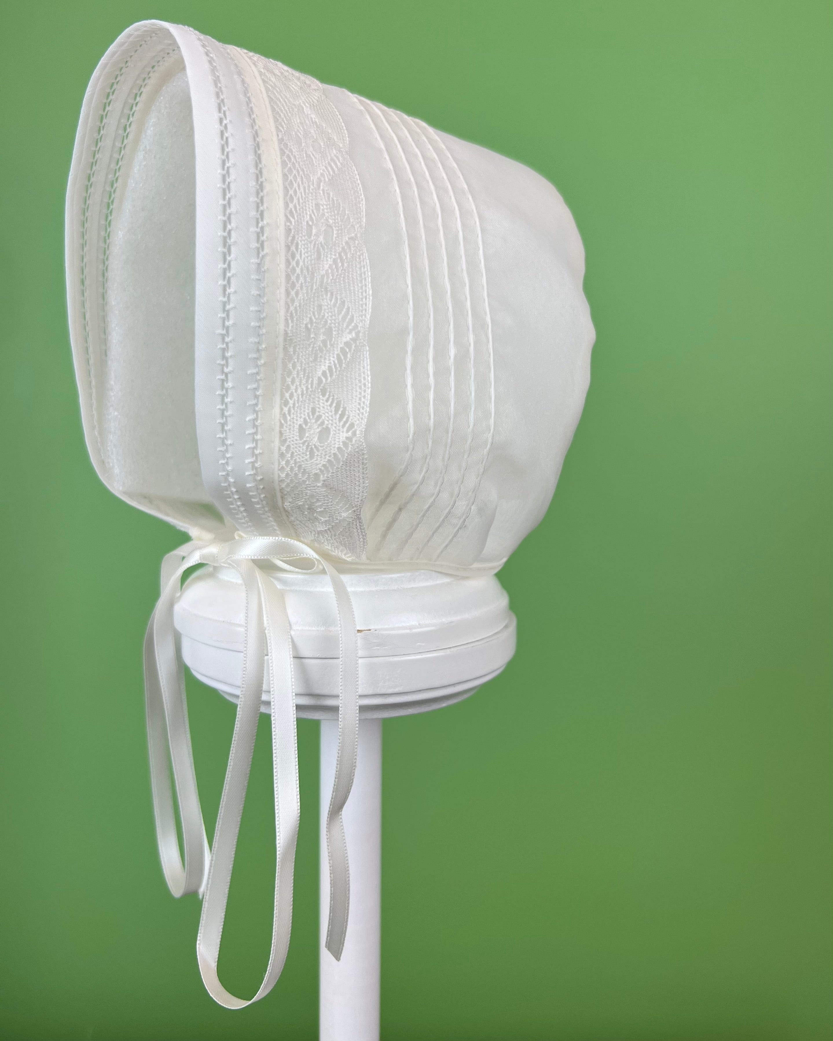 YoYo Children's Boutique Baptism Debra Off-White Dress with Bonnet