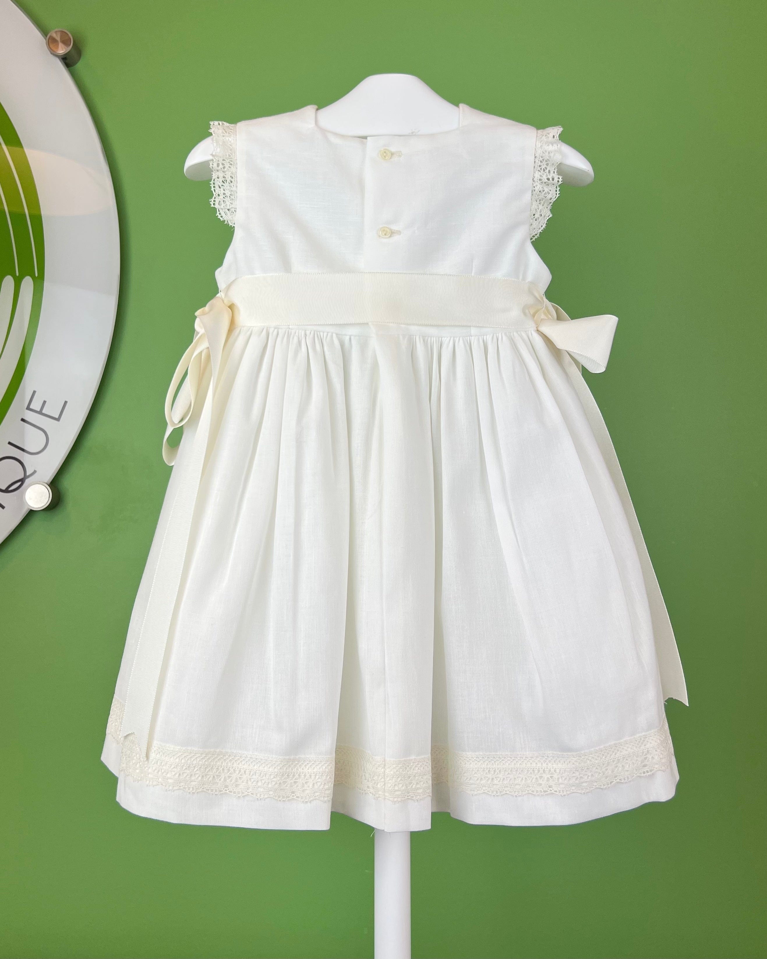 YoYo Children's Boutique Baptism Fernanda Off-White Dress