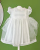 YoYo Children's Boutique Baptism Gisela White Dress with Bonnet