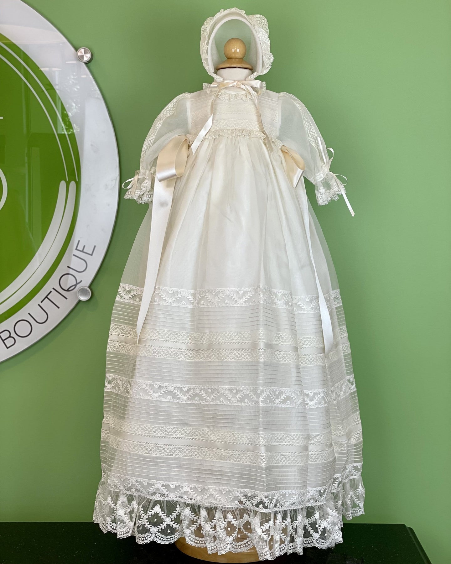 Madrid White Christening Gown