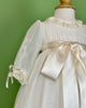 YoYo Children's Boutique Baptism Ivory Muslin & Laces Christening Gown