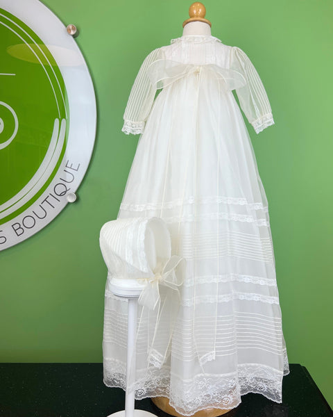 YoYo Children's Boutique Baptism Lleida Off-White Christening Gown