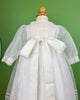 YoYo Children's Boutique Baptism Madrid Off-White with Collar Christening Gown