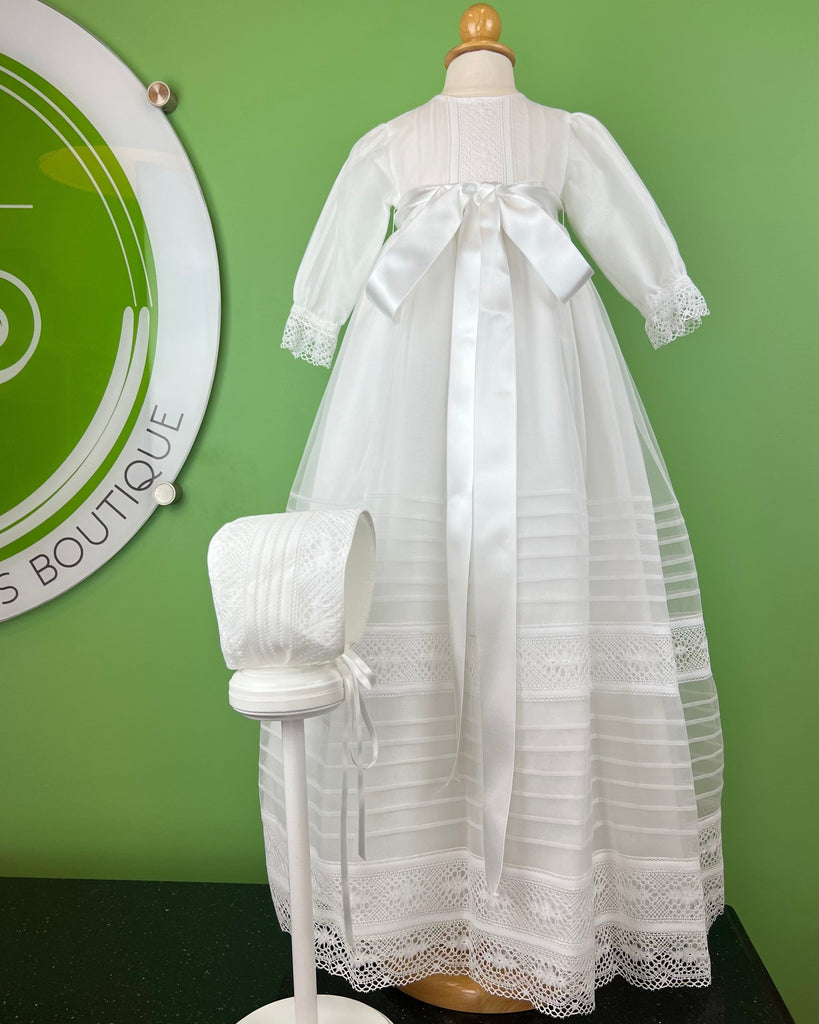 YoYo Children's Boutique Baptism Madrid White Christening Gown